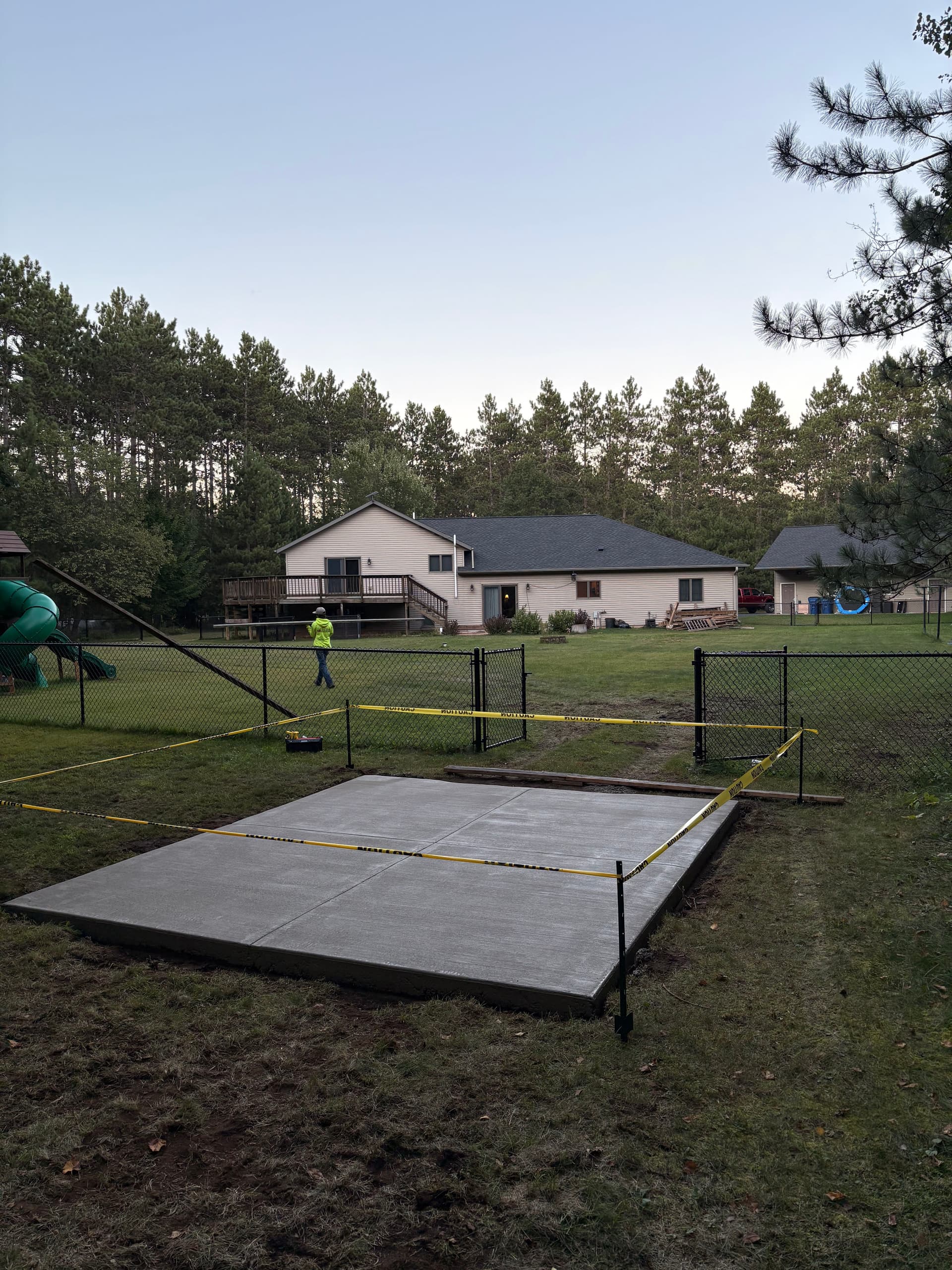 Gallery photos for Backyard Shed Pad Poured Flat and Ready to Build On: Image #1