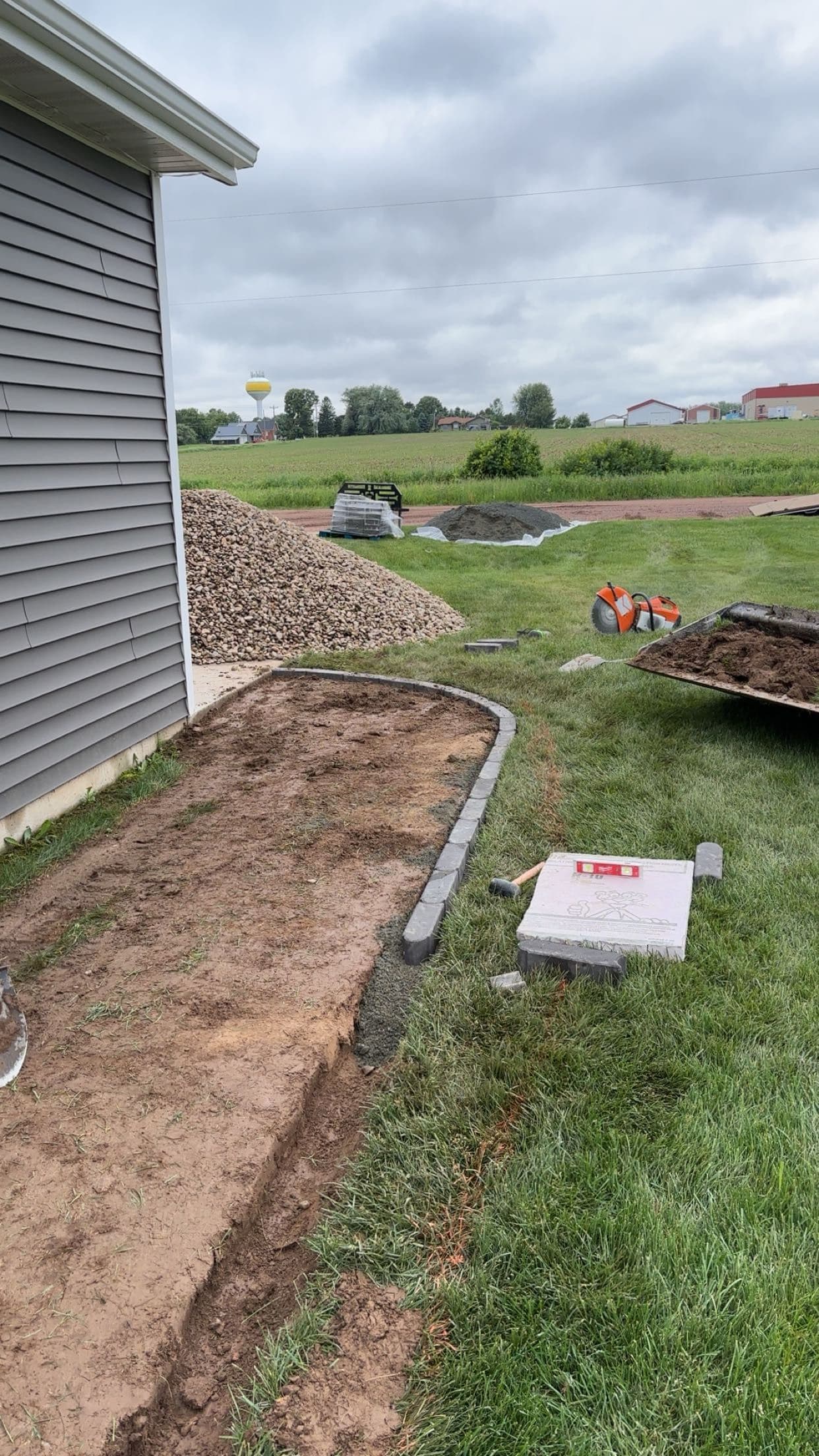 Gallery photos for Sod Removal to Rock Beds with Brick Edging and Plants: Image #4