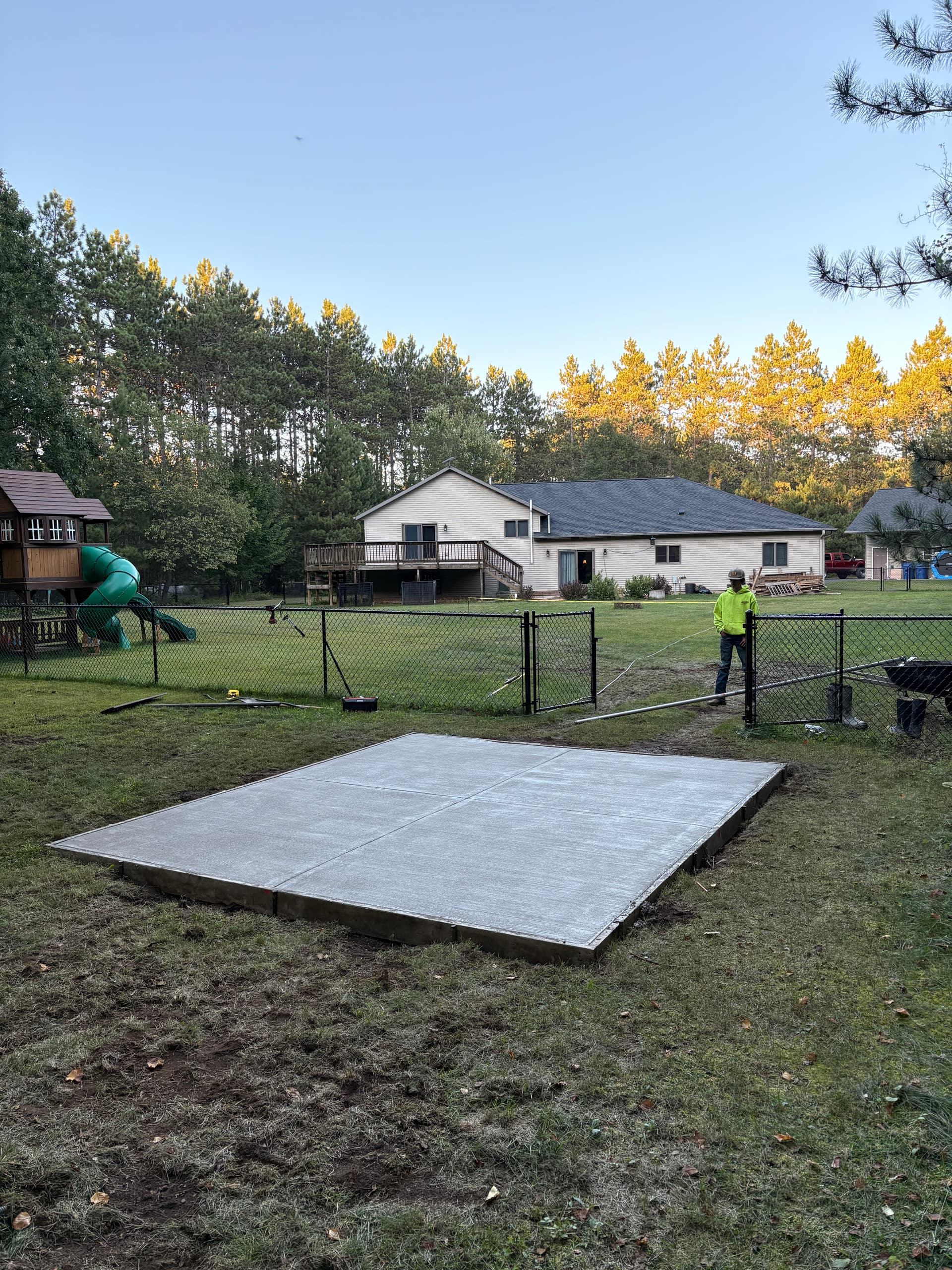 Gallery photos for Backyard Shed Pad Poured Flat and Ready to Build On: Image #2
