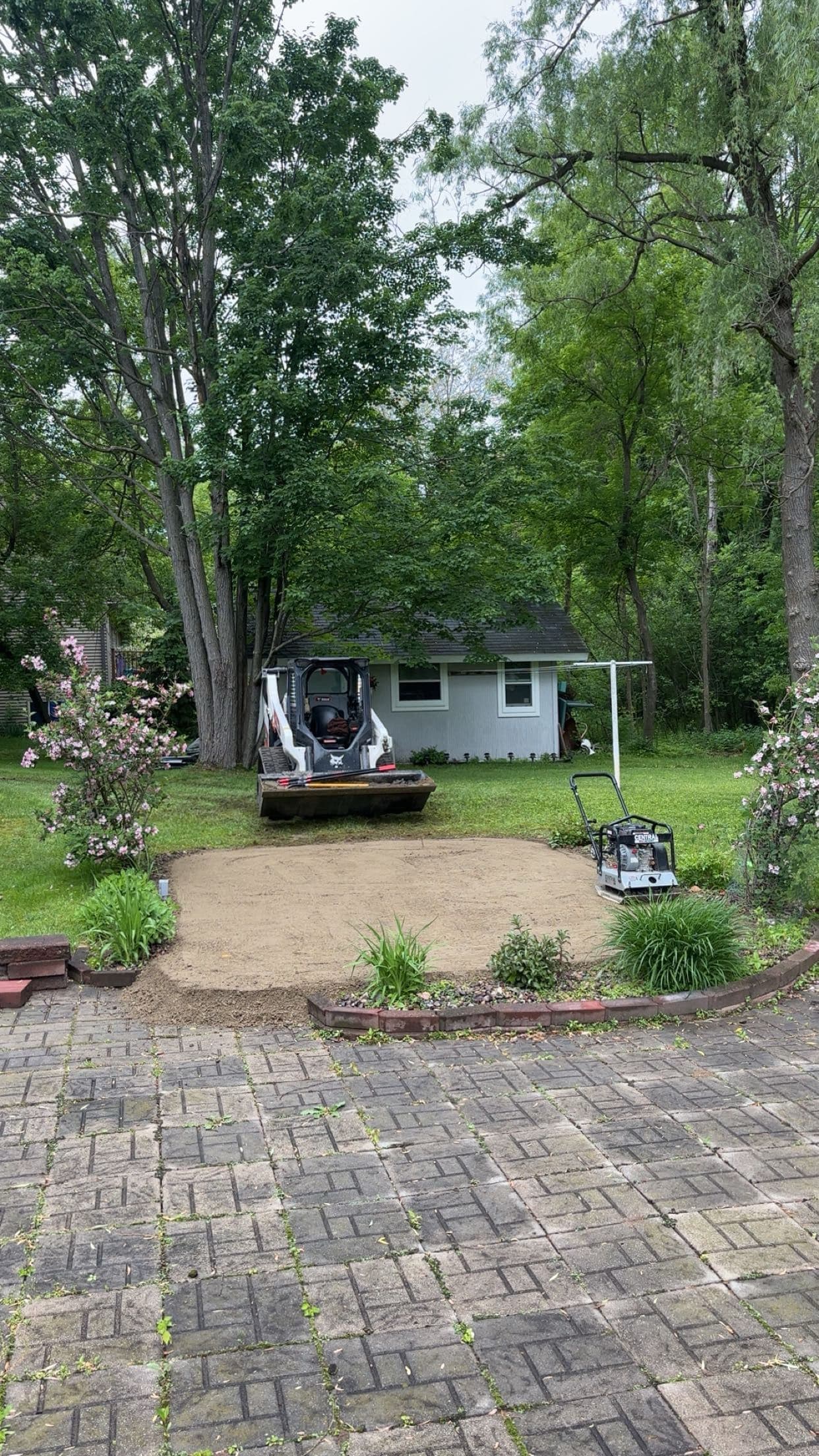 Project Leveled Gravel Pad Prepped and Ready for a Backyard Gazebo image
