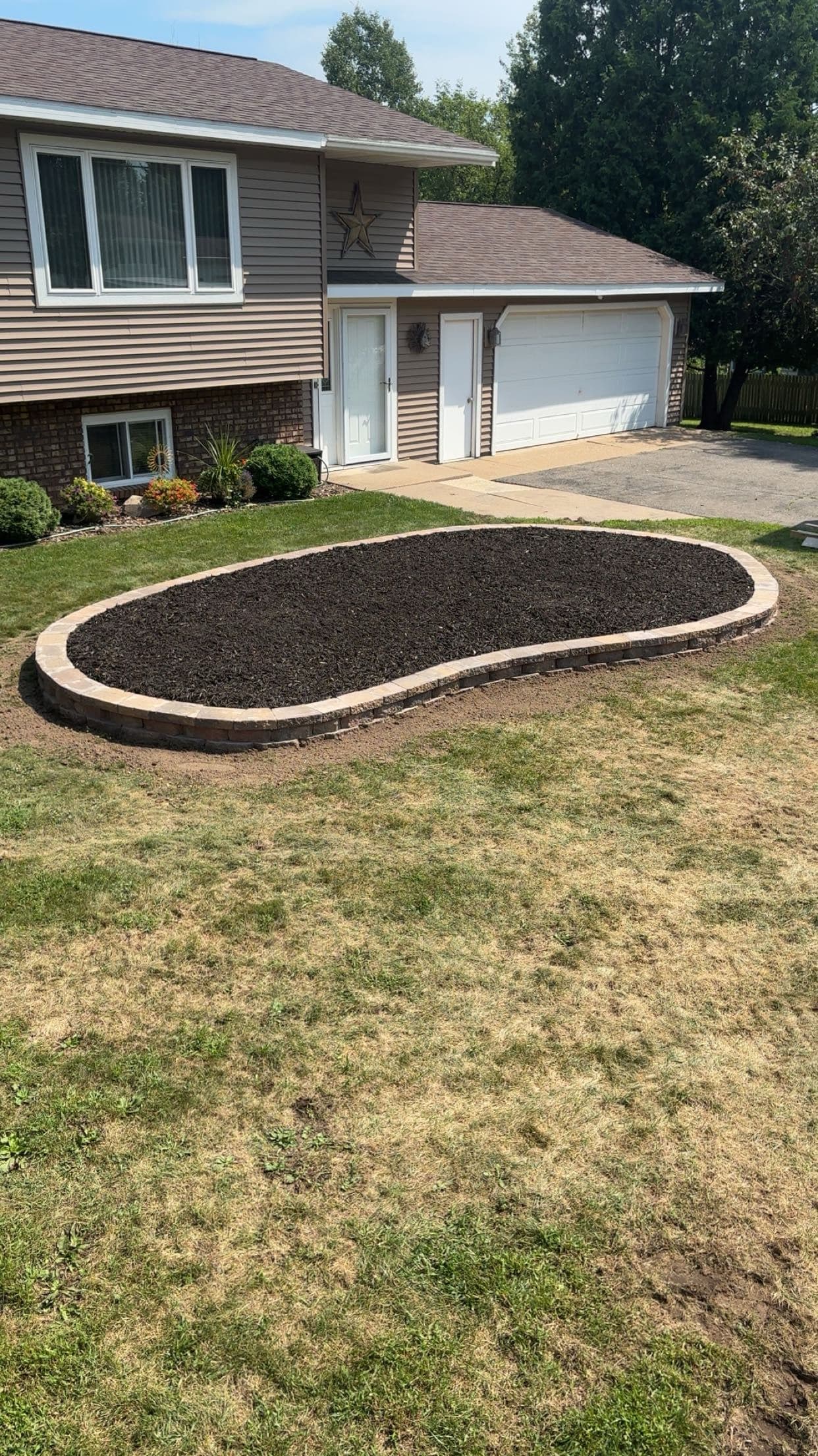 Gallery photos for Front Yard Overhaul with New Concrete and Block Flower Bed: Image #6