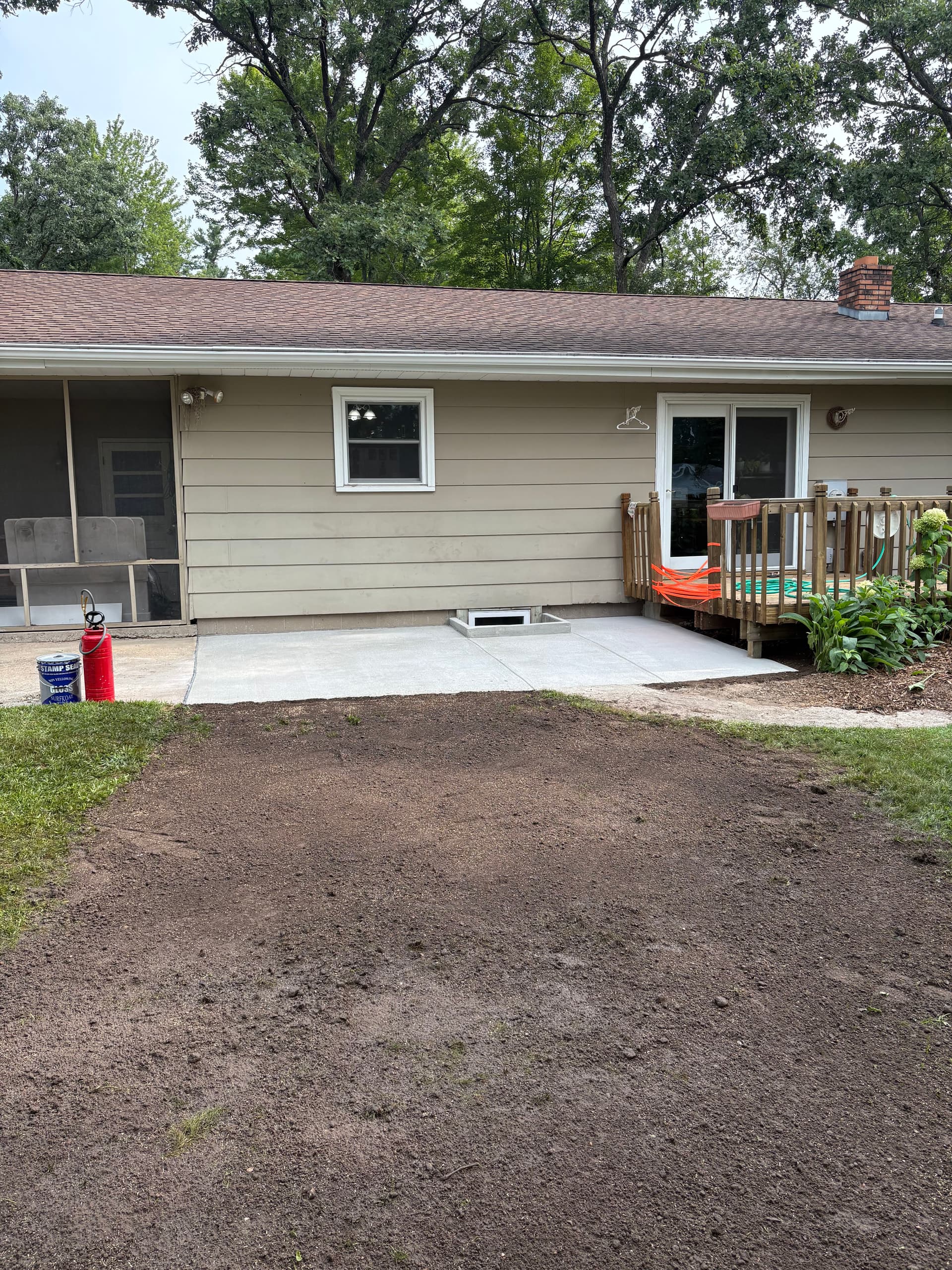 Gallery photos for Backyard Patio Extension and Concrete Window Well Replacement: Image #2