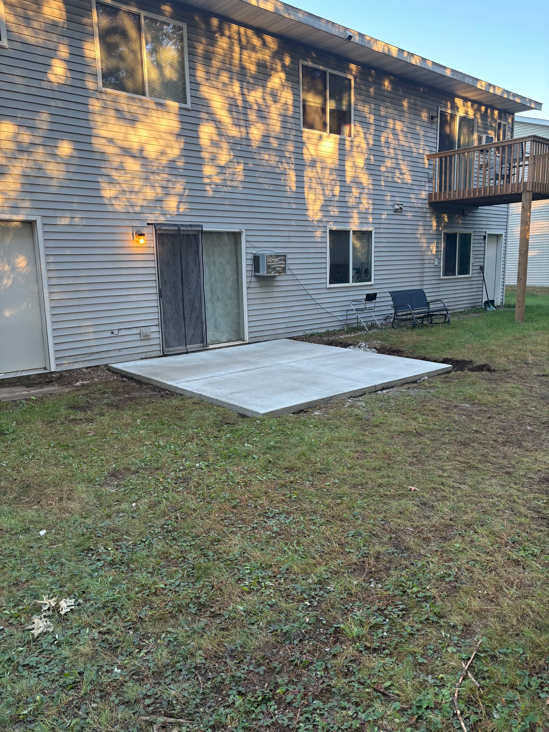 Gallery photos for New Concrete Patio Pads for Plover Apartment Units: Image #1