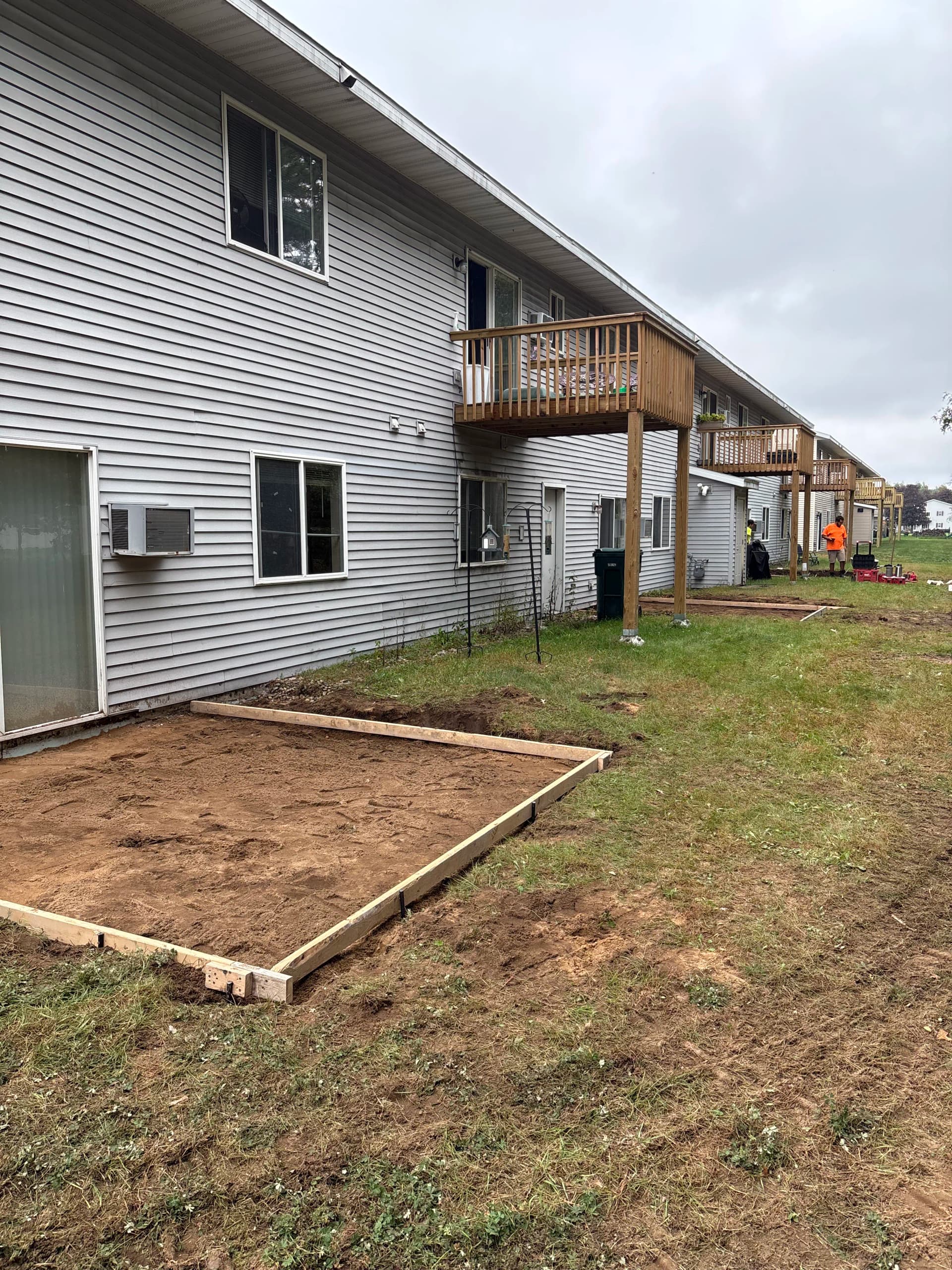 Gallery photos for New Concrete Patio Pads for Plover Apartment Units: Image #6