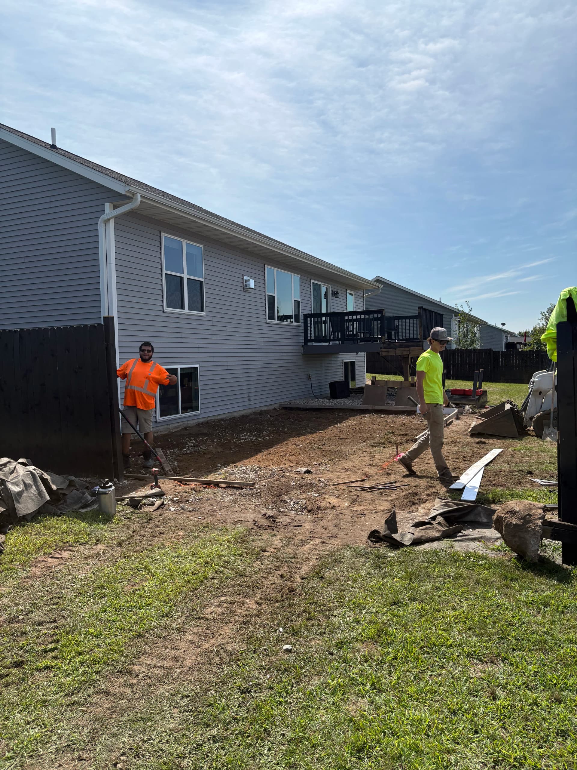 Gallery photos for Front Walk Extension and Backyard Concrete Landing Off the Deck: Image #6