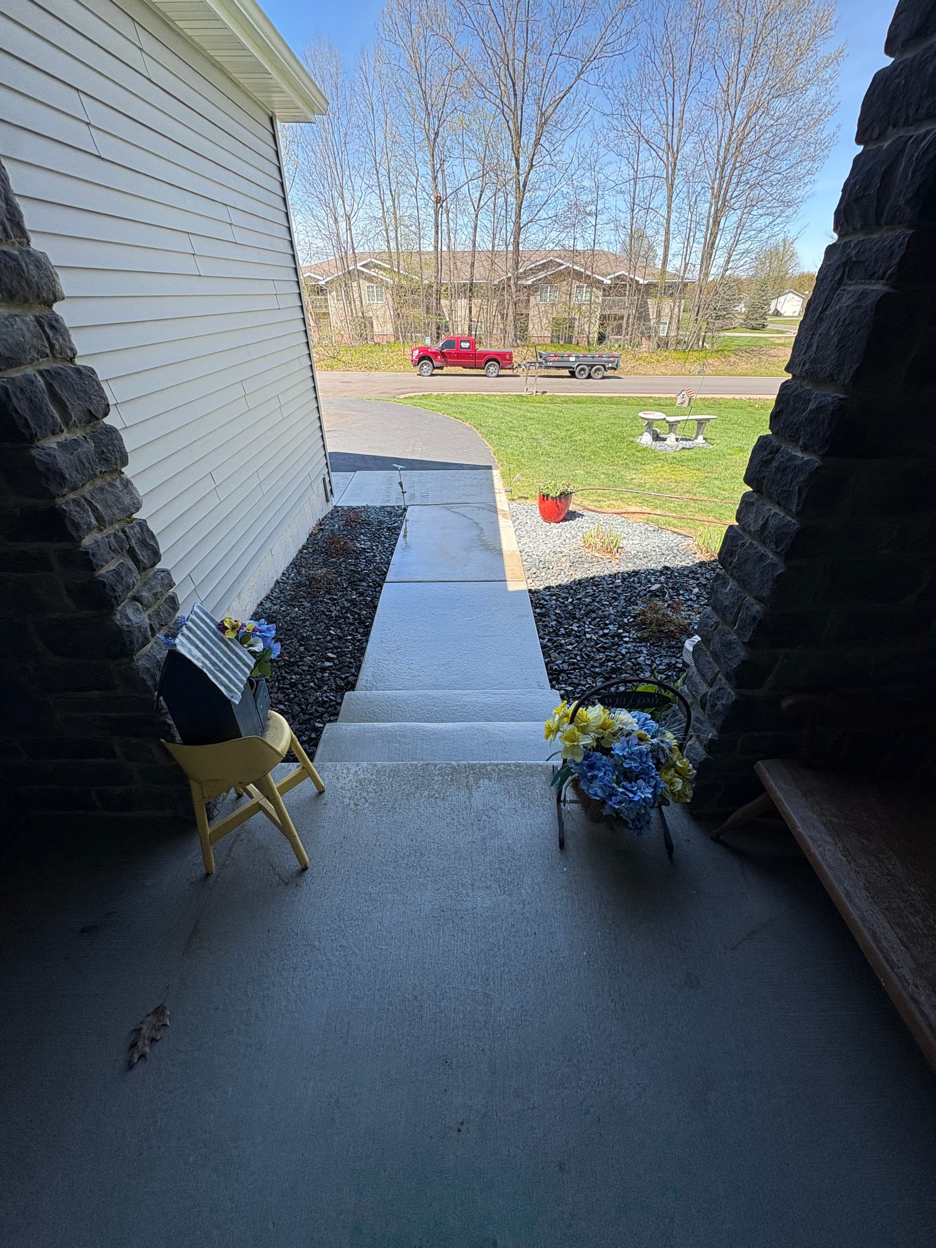 Gallery photos for New Concrete Steps, Slabs, and Lawn Sections at a Home Entry: Image #3