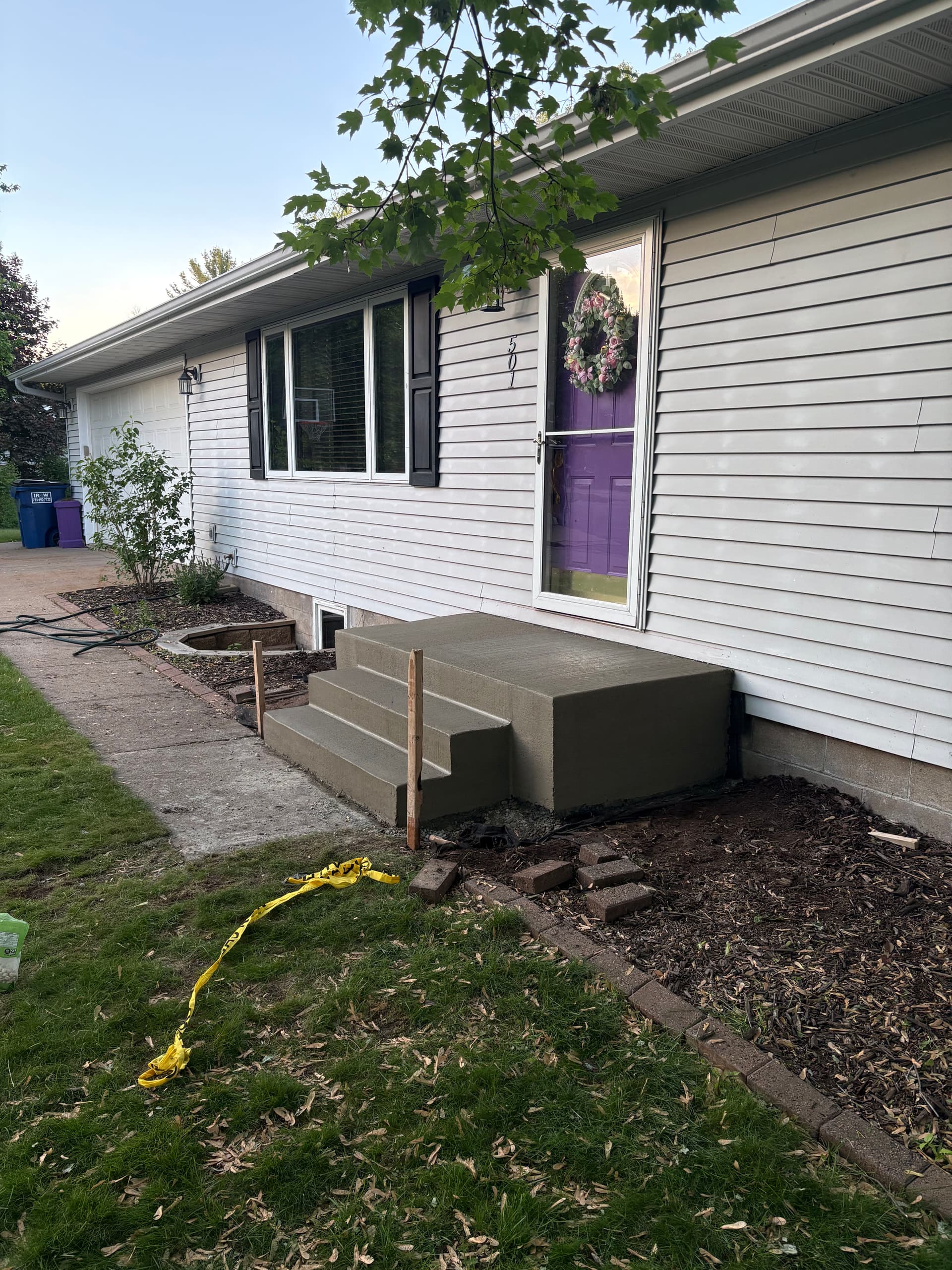 Gallery photos for Old Precast Steps Out, Fresh Poured Concrete Entry In: Image #2