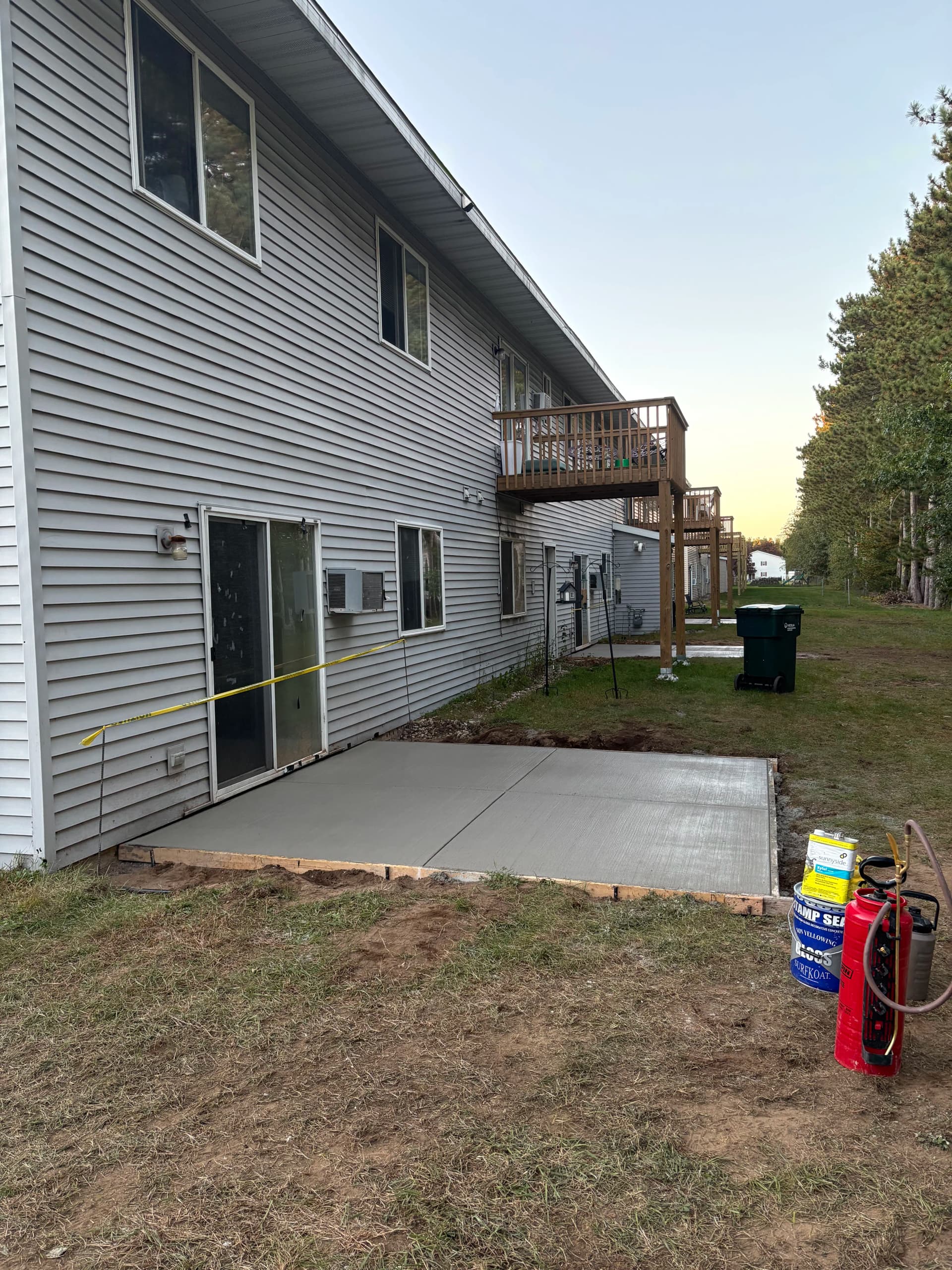 Gallery photos for New Concrete Patio Pads for Plover Apartment Units: Image #3