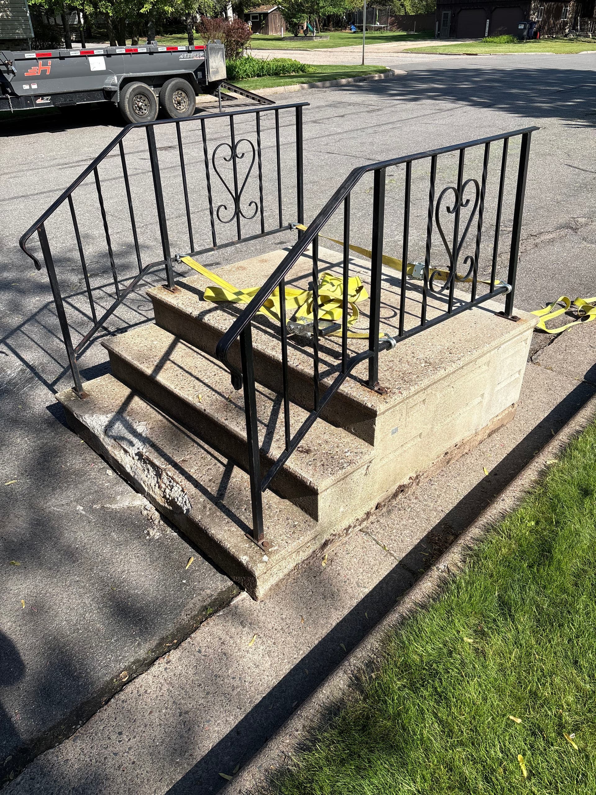 Gallery photos for Old Precast Steps Out, Fresh Poured Concrete Entry In: Image #4