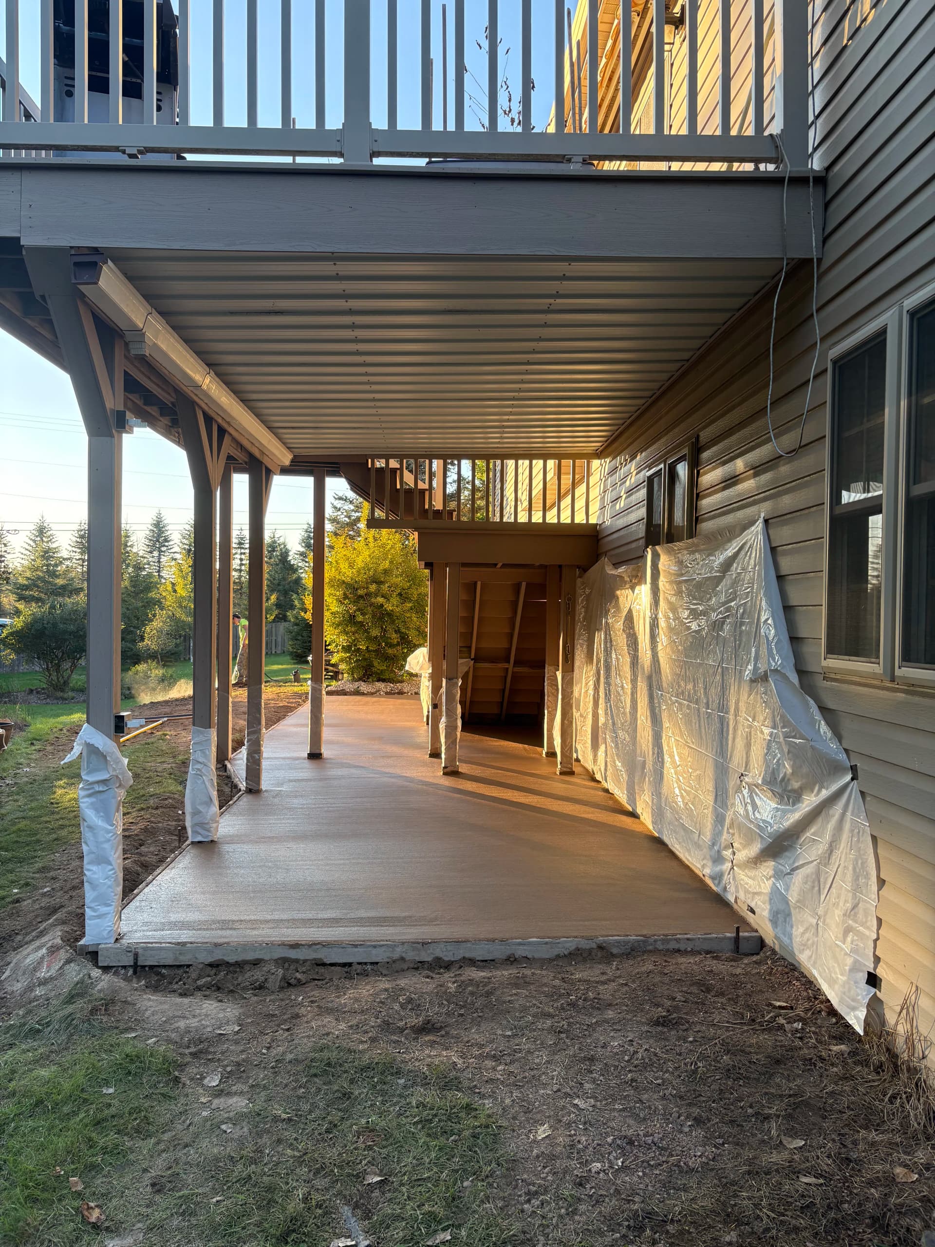 Old Patio Pavers Gone - Sonoran Tan Colored Concrete Takes Over image