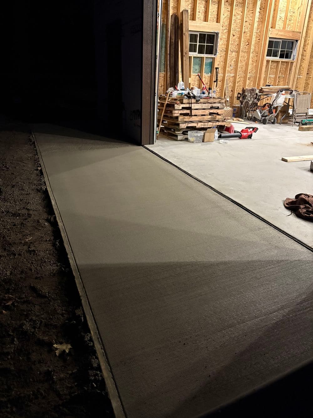 Gallery photos for Stylish Garage Approach with Stamped and Broom Finish in Mosinee: Image #1